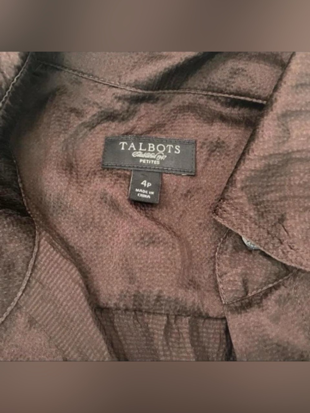 Talbots 100% Silk Button Down Blouse - Picture 3 of 5